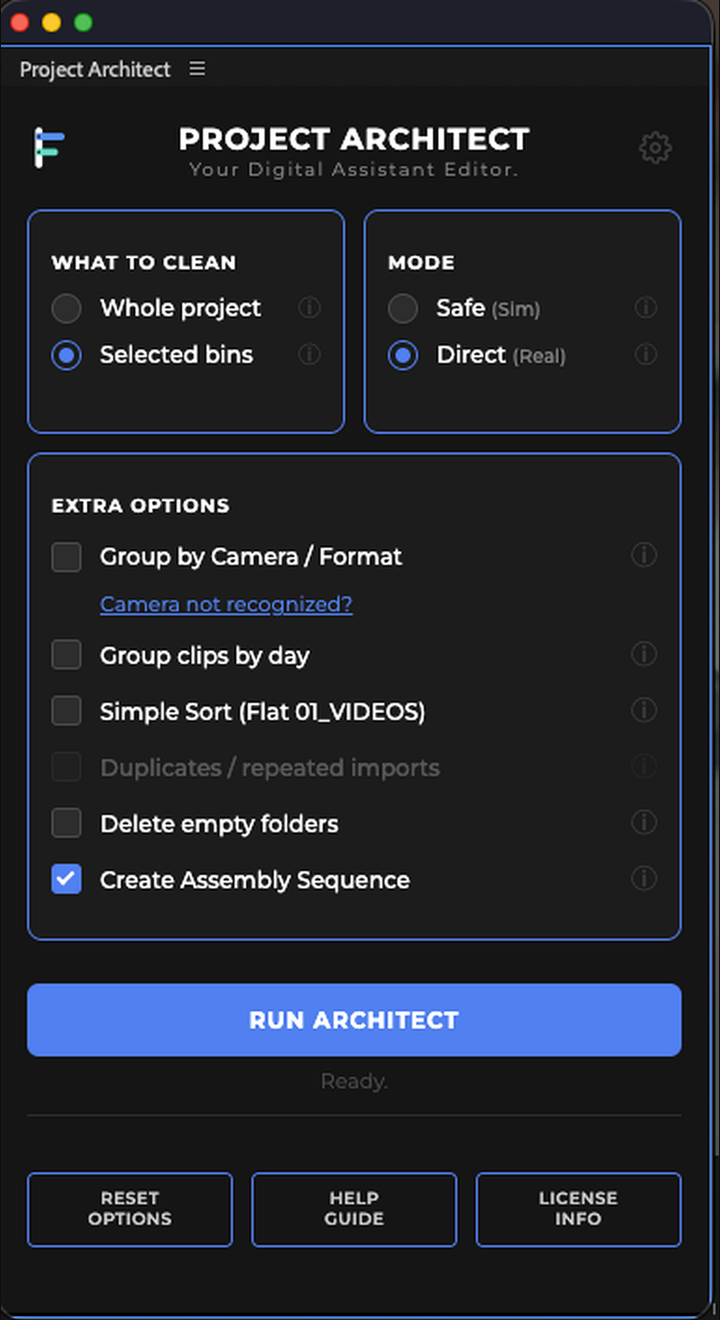 Create assembly sequence is on: one string-out per leaf bin.